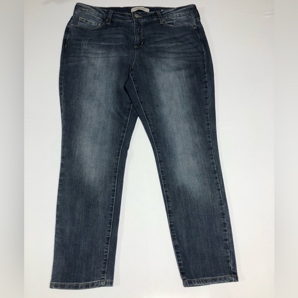 Vintage X America Denim - Vintage X America Women's Dark Blue Boho Skinny Jeans Size 18W